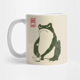 Matsumoto Hoji Woodblock Print Grumpy Frog Toad Mug